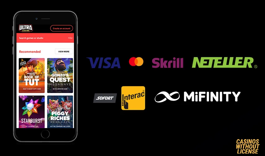 Payment Methods at Ultra Casino
