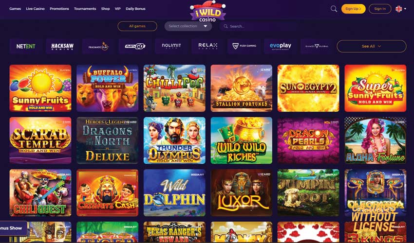 jackpot games for iWild Casino