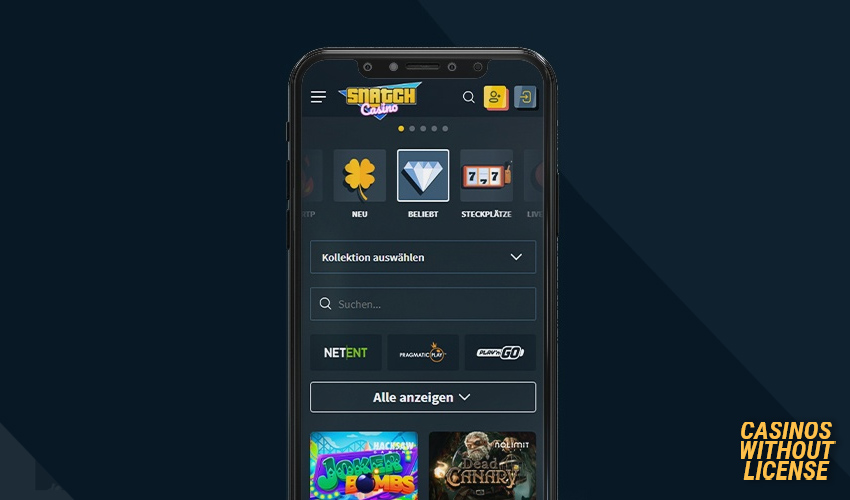 mobile gaming at snatch casino