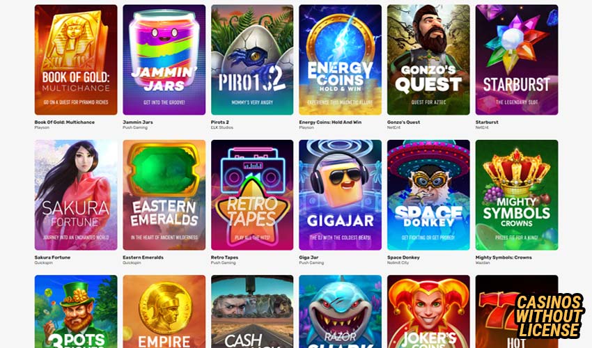 Games at Rapid Casino