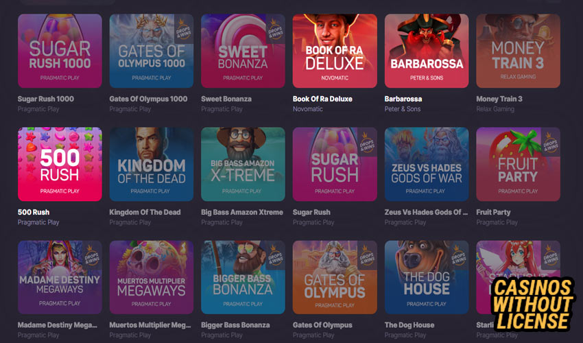 games at 500 casino