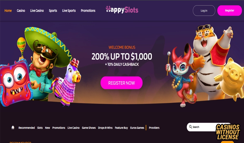 happy slots welcome bonus package