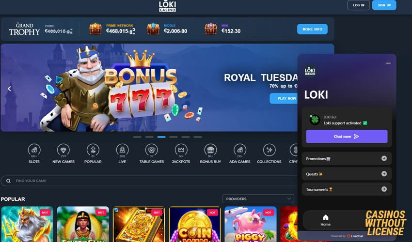 Loki casino customer support
