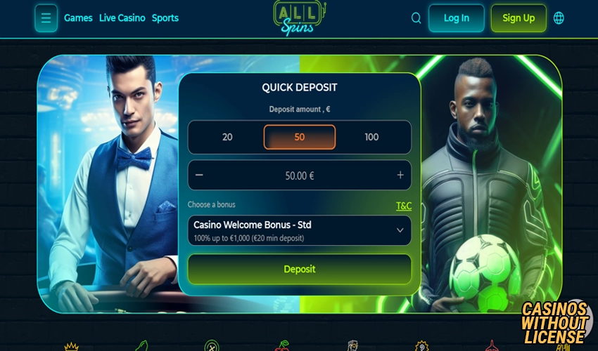 All Spins Casino Without a German License